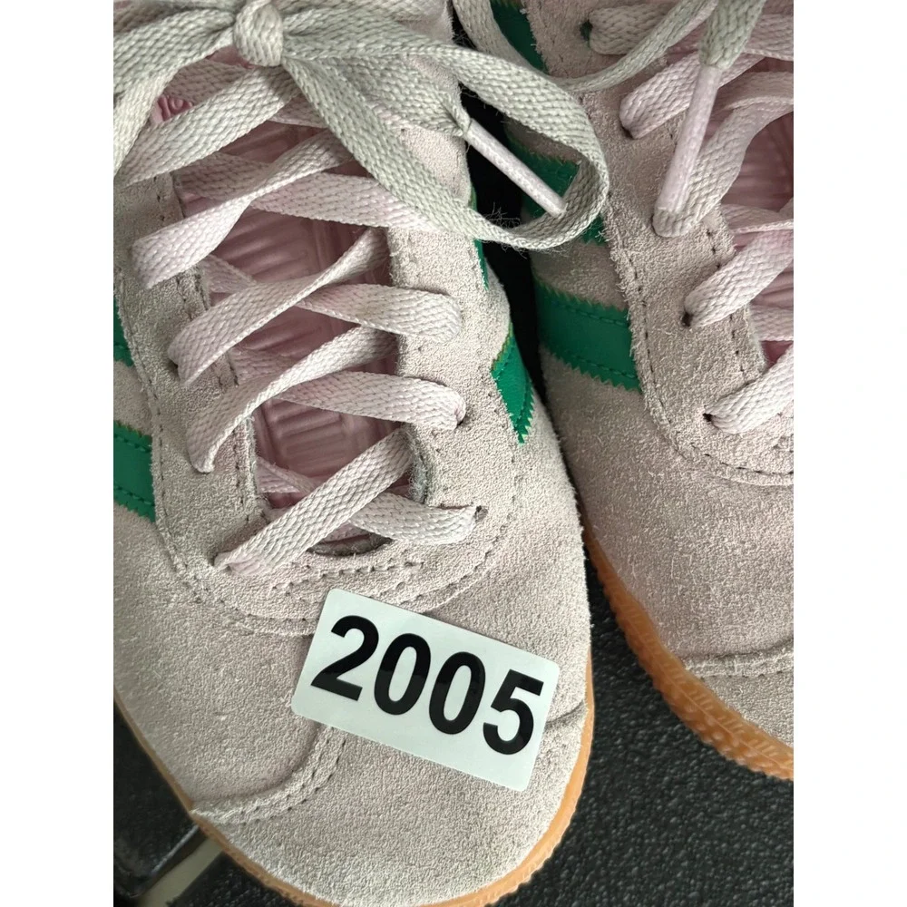 Adidas Sneakers Girls 3 Purple Gazelle IG0669 Green Pink Gum Sole Suede‎ Retro
